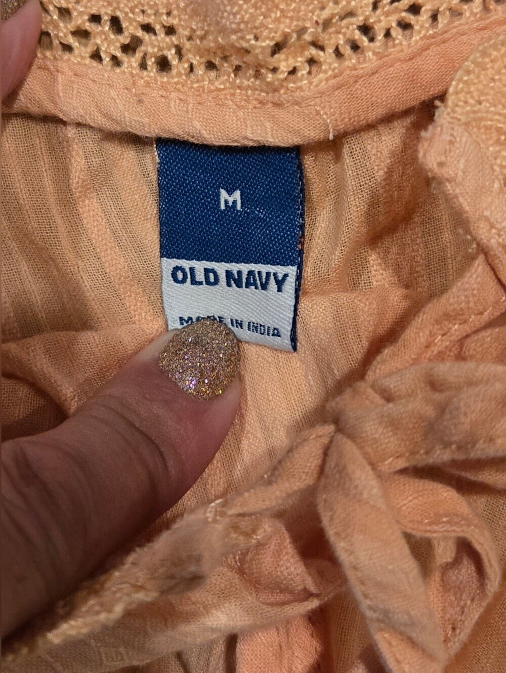 Old Navy Strappy Cropped Tank Tops — Bundle Of White and Peach - Picture 3 of 8